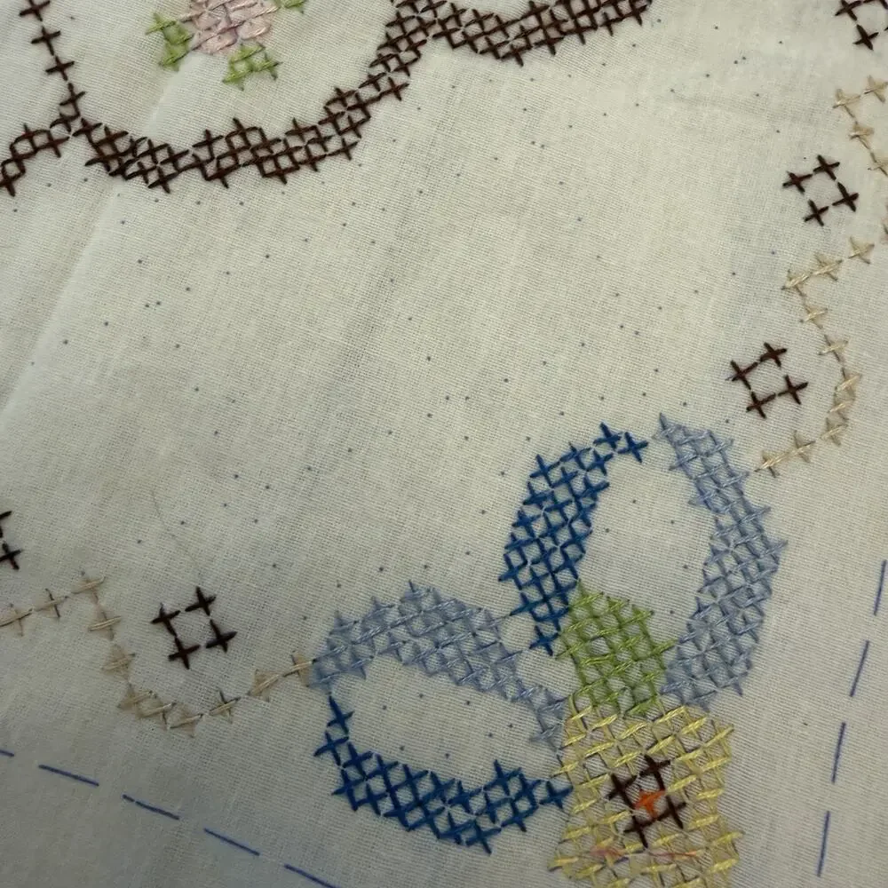 Crossstitch Panel With 6 Blocks Finished (2 Total)